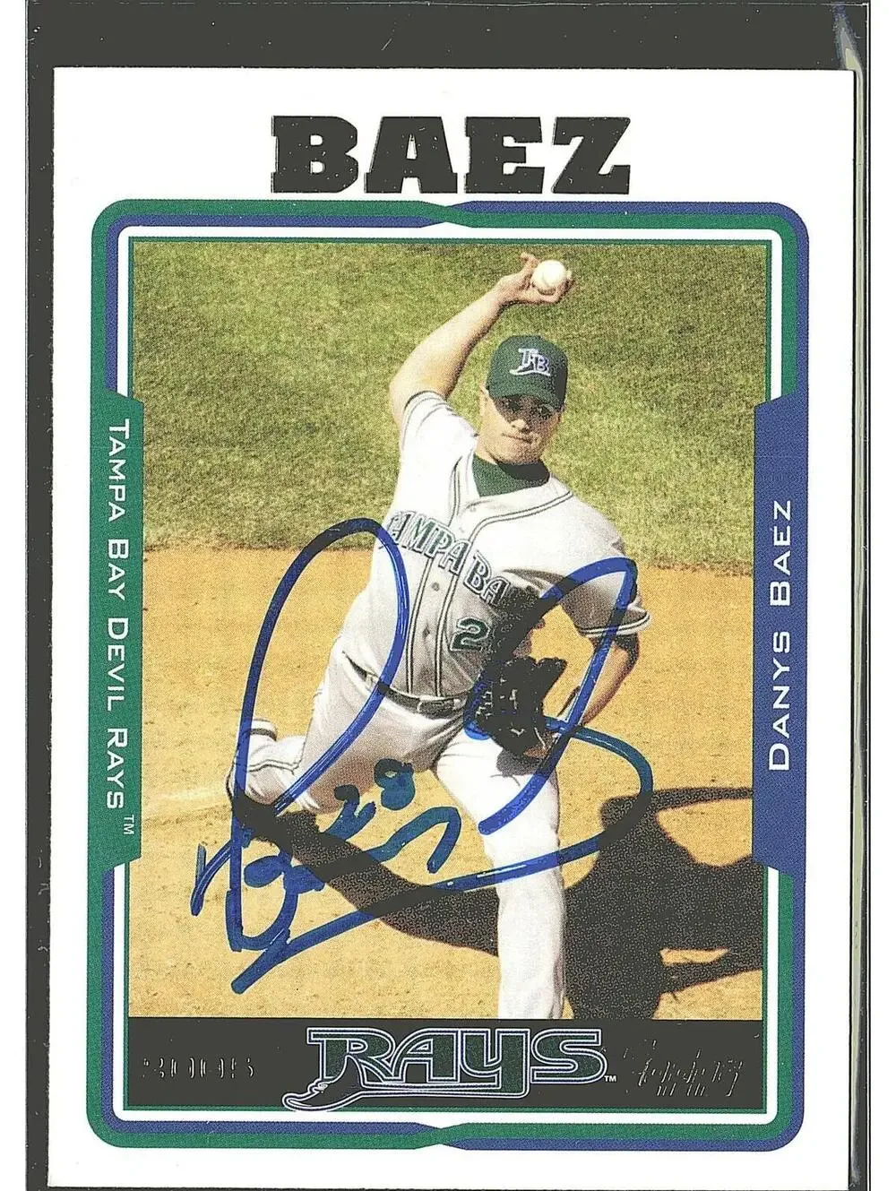 2005 Topps #18 Danys Baez HAND SIGNED